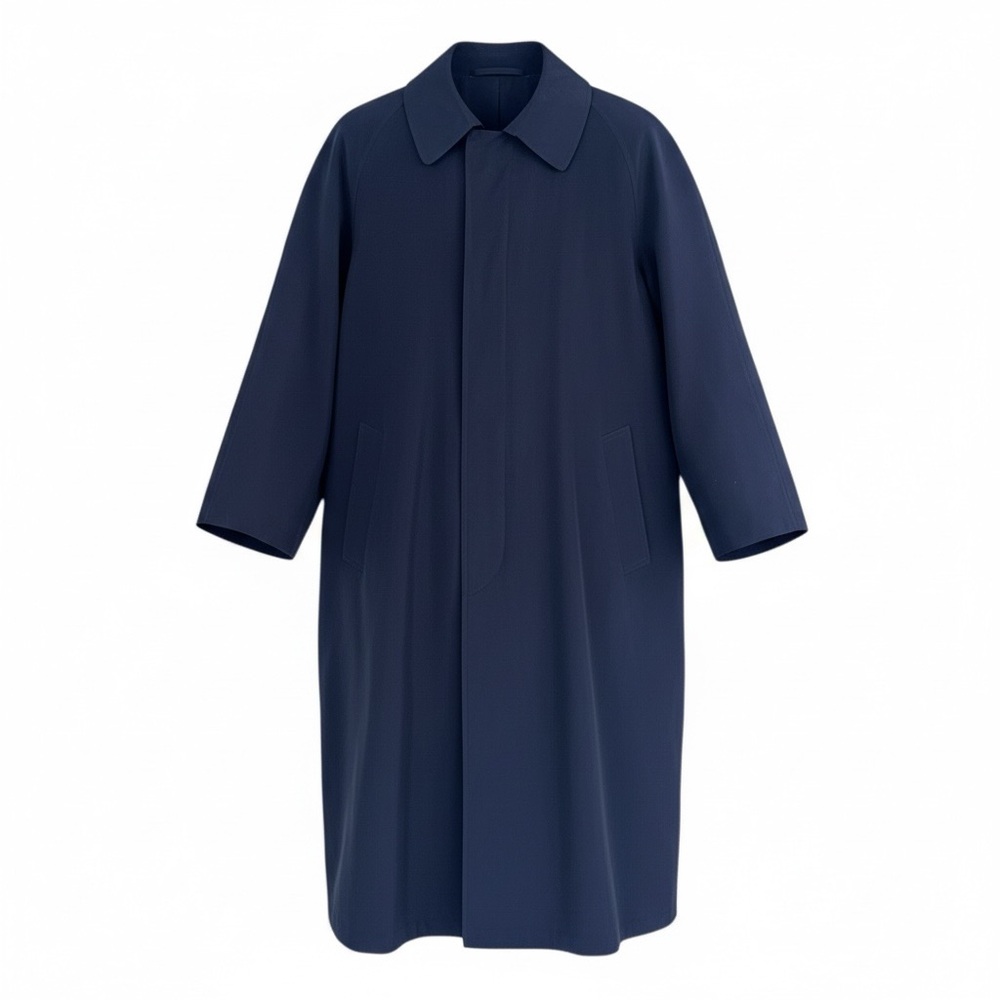 Chaps Ralph Lauren Men’s 40S Navy Trench Coat Microfiber Removable Wool Liner